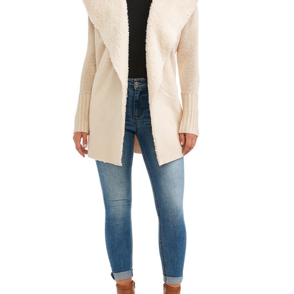 Alison Andrews Women's Faux Suede Sweater Jacket - Picture 2 of 6